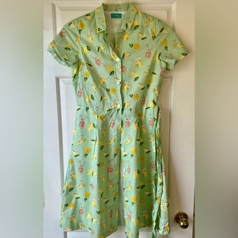 SARAH PATRICK by Kiel James Patrick Green Button Up Lemonade Dress - Picture 2 of 8